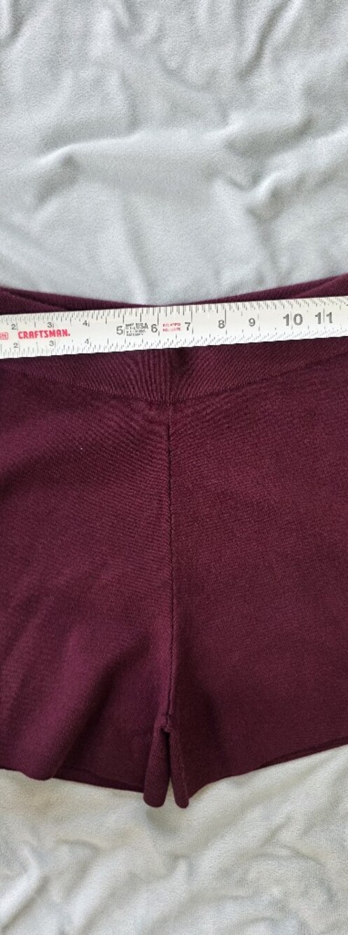 Scotch & Soda NWT Burgundy Knit Sweater Shorts XS High Rise Pull On MSRP $98 - Picture 5 of 6